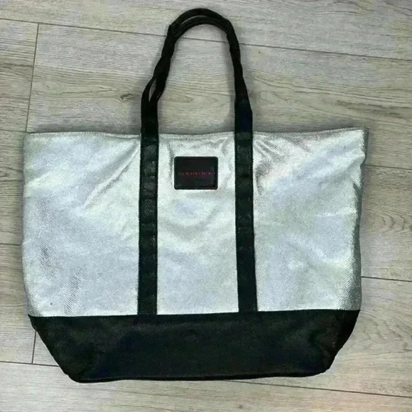 Victoria's Secret Weekender Silver Tote Bag - Picture 3 of 10